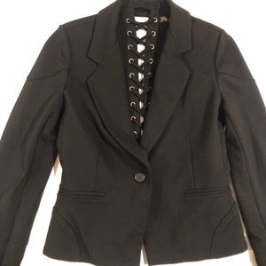 Elizabeth and James Lace-up Cropped Blazer